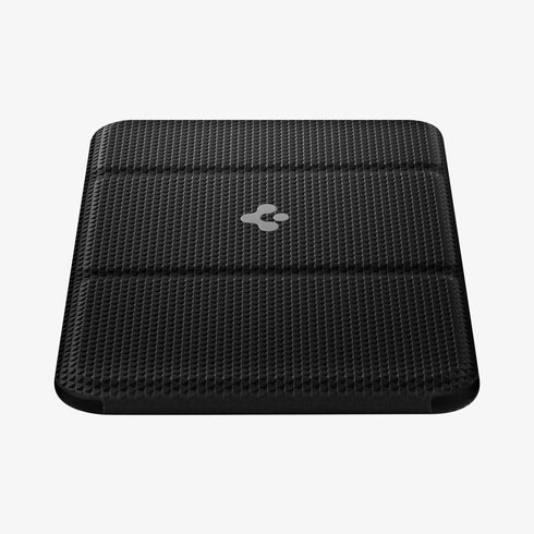 AMP02835 - Universal Card Holder Smart Fold in gunmetal showing the front attached to the back of a device