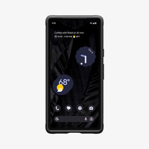 Spigen Google Pixel 7a Case – Rugged Armor — Matte Black front view