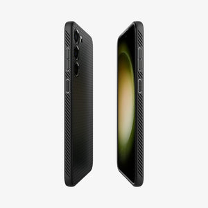 ACS05614 - Galaxy S23 Ultra Case Liquid Air in matte black showing the back