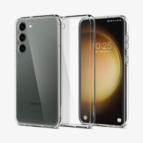 ACS05617 - Galaxy S23 Ultra Case Ultra Hybrid in crystal clear showing the back