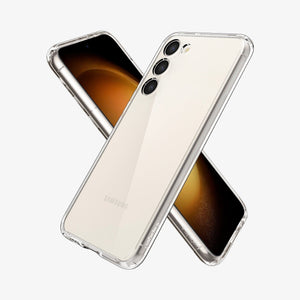 ACS05617 - Galaxy S23 Ultra Case Ultra Hybrid in crystal clear showing the back