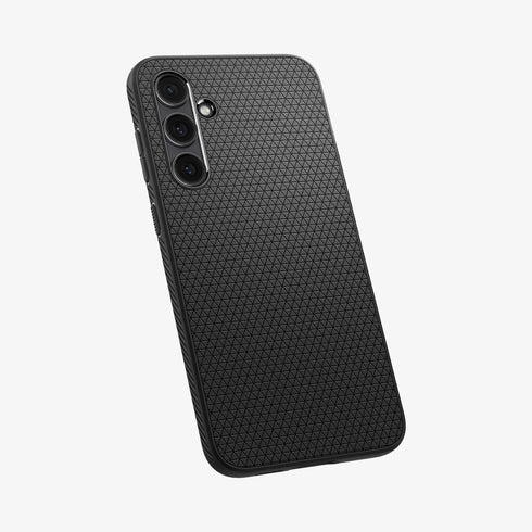 ACS05614 - Galaxy S23 Ultra Case Liquid Air in matte black showing the back