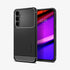 ACS05613 - Galaxy S23 Ultra Case Rugged Armor in matte black showing the back