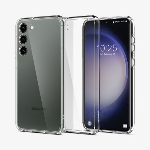 ACS05617 - Galaxy S23 Ultra Case Ultra Hybrid in crystal clear showing the back