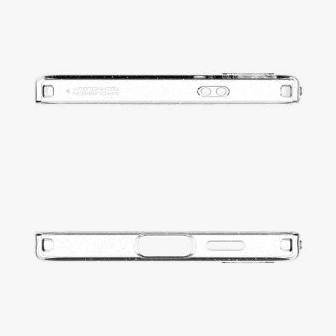 ACS07285 - Galaxy S24 Ultra Case Liquid Crystal Glitter in Crystal Quartz showing the back