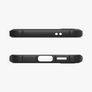 ACS07286 - Galaxy S24 Ultra Case Rugged Armor in Matte Black showing the back
