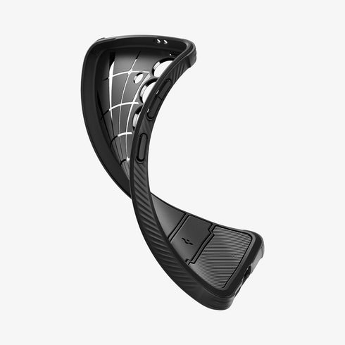 ACS07286 - Galaxy S24 Ultra Case Rugged Armor in Matte Black showing the back