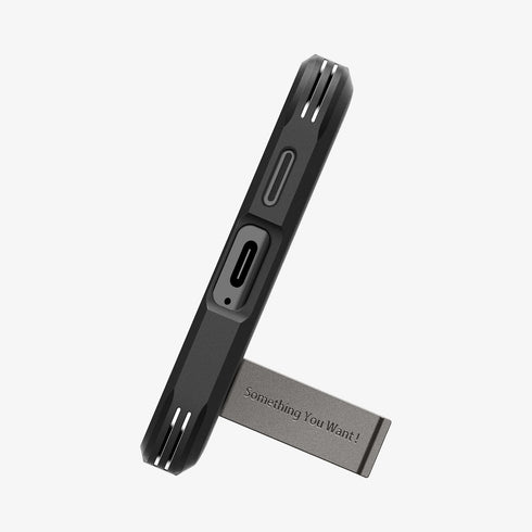 ACS07300 - Galaxy S24 Ultra Case Tough Armor in Black showing the back