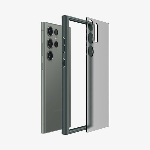 ACS05617 - Galaxy S23 Ultra Case Ultra Hybrid in crystal clear showing the back