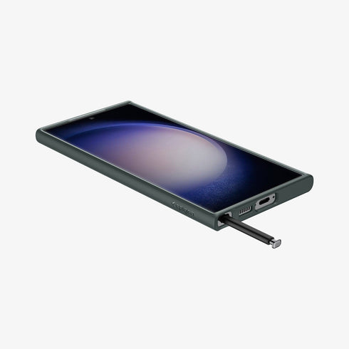 ACS05617 - Galaxy S23 Ultra Case Ultra Hybrid in crystal clear showing the back