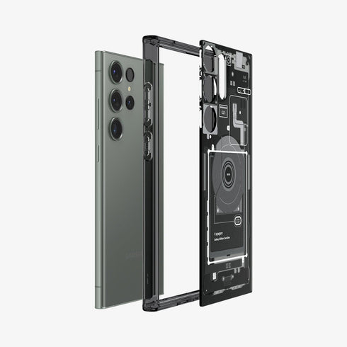 ACS05620 - Galaxy S23 Ultra Case Ultra Hybrid in zero one showing the back