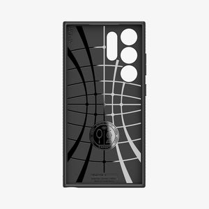 ACS07287 - Galaxy S24 Ultra Case Liquid Air in Matte Black showing the back