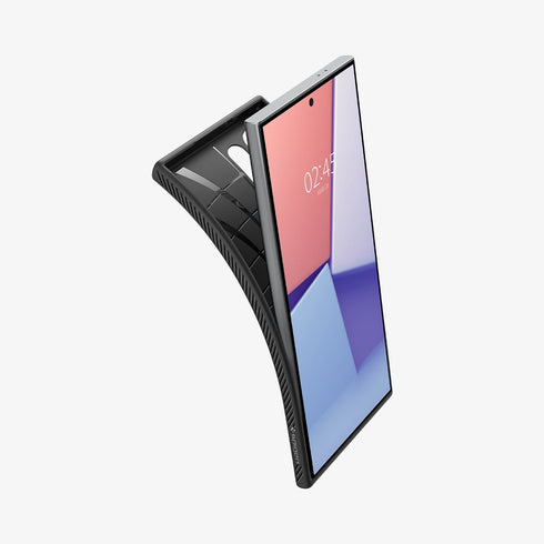 ACS07287 - Galaxy S24 Ultra Case Liquid Air in Matte Black showing the back