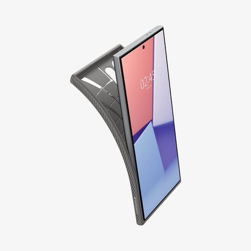 ACS07287 - Galaxy S24 Ultra Case Liquid Air in Matte Black showing the back