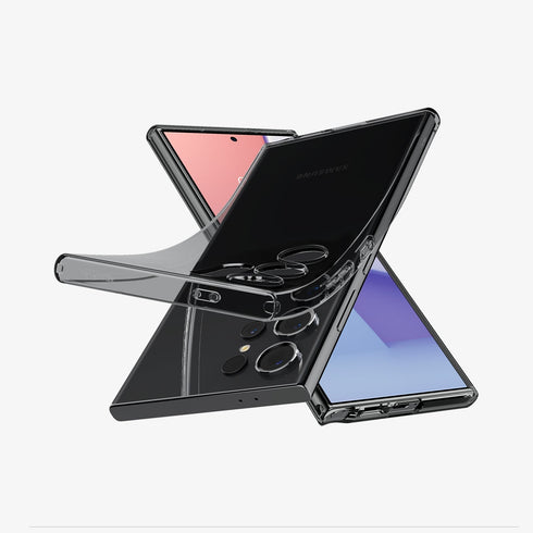 ACS07283 - Galaxy S24 Ultra Case Liquid Crystal in Crystal Clear showing the back