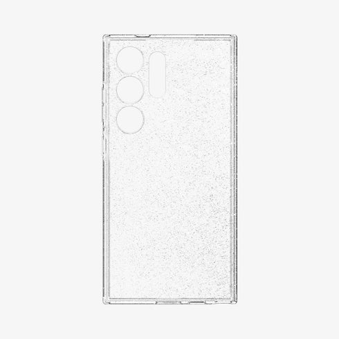 ACS07285 - Galaxy S24 Ultra Case Liquid Crystal Glitter in Crystal Quartz showing the back