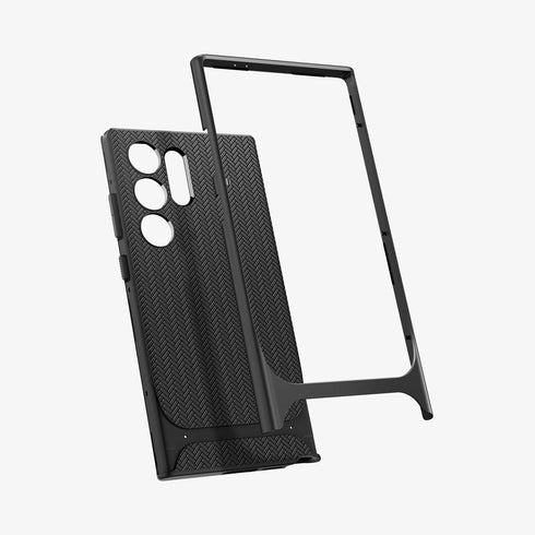 ACS07304 - Galaxy S24 Ultra Case Neo Hybrid in Black showing the back