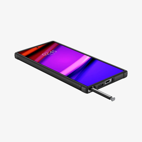 ACS07286 - Galaxy S24 Ultra Case Rugged Armor in Matte Black showing the back