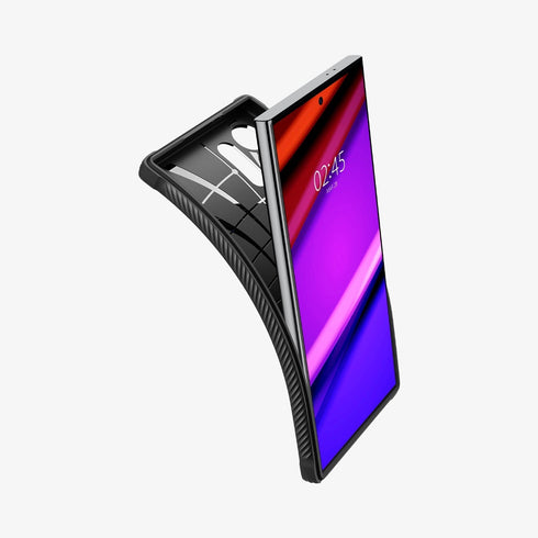 ACS07286 - Galaxy S24 Ultra Case Rugged Armor in Matte Black showing the back