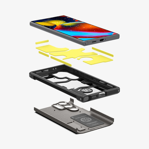 ACS07300 - Galaxy S24 Ultra Case Tough Armor in Black showing the back