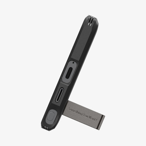 ACS07300 - Galaxy S24 Ultra Case Tough Armor in Black showing the back