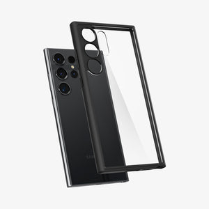 ACS07292 - Galaxy S24 Ultra Case Ultra Hybrid in Crystal Clear showing the back