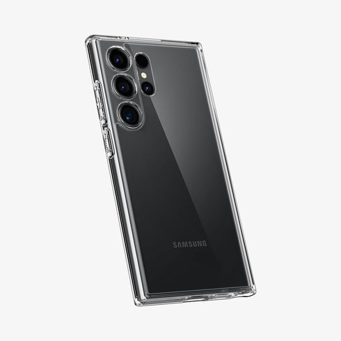 ACS07292 - Galaxy S24 Ultra Case Ultra Hybrid in Crystal Clear showing the back