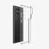 ACS07292 - Galaxy S24 Ultra Case Ultra Hybrid in Crystal Clear showing the back
