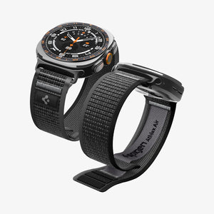 Spigen Galaxy Watch Ultra 2 & Ultra 47mm Band - Athlex Air - Active Black Gray - white background detail image 1