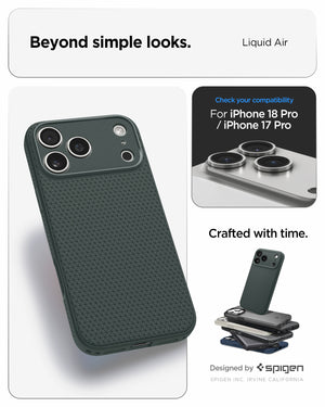 Spigen iPhone 18 Pro Liquid Air - Abyss Green - feature illustration 46