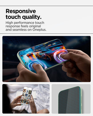 Responsive touch demonstration for the OnePlus 15R clear protector