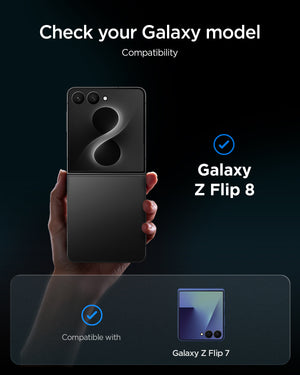 Spigen Galaxy Z Flip 7 Lens Protector – Optik Pro EZ Fit (2 Pack) - Black - image 2