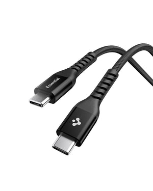 Spigen Essential EB10010CCA 100W 480Mbps USB-C to USB-C cable in Black