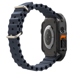 Spigen Apple Watch Ultra 4 / 3 / 2 / 1 (49mm) Case – Lock Fit with Glass — Black, construction, fit or installation view 12