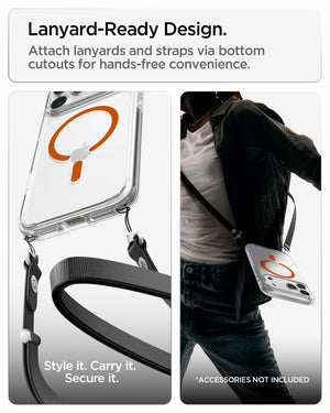 Spigen iPhone 18 Pro Ultra Hybrid (MagFit) - Clear Orange - feature illustration 93