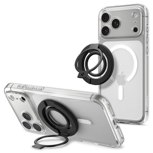 Spigen Dual Pop MagFit S magnetic phone grip and ring stand in Black
