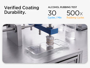Spigen iphone 18 pro case ultra hybrid magfit - Coating durability rubbing test
