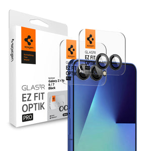 Spigen Galaxy Z Flip 7 Lens Protector – Optik Pro EZ Fit (2 Pack) - Black - image 1