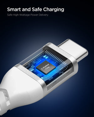 White Spigen EB10010CCA 100W cable feature 3: smart charging control