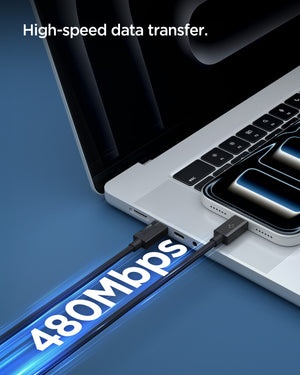 Black Spigen EB6015CC 60W USB-C cable feature 5: DuraBend construction