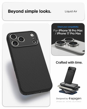 Spigen iPhone 18 Pro Max Liquid Air - Matte Black - feature illustration 47