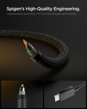 Black Spigen EB6015CC 60W USB-C cable feature 4: 480Mbps data transfer