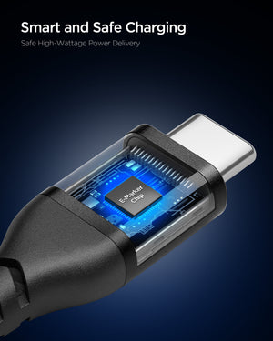 Black Spigen EB10010CCA 100W cable feature 3: smart charging control