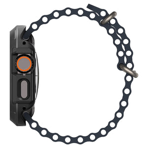 Spigen Apple Watch Ultra 4 / 3 / 2 / 1 (49mm) Case – Lock Fit with Glass — Black, construction, fit or installation view 19
