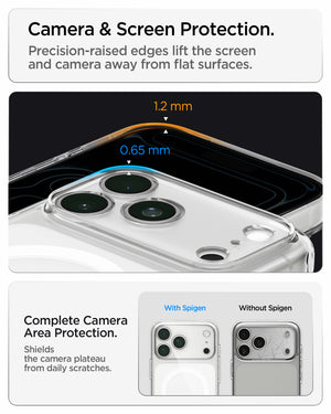Spigen iPhone 18 Pro Ultra Hybrid (MagFit) - Clear White - feature illustration 100