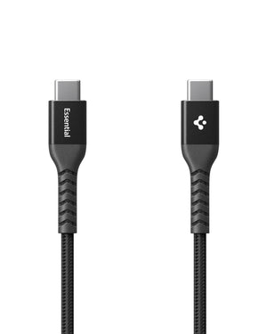 Black Spigen EB10010CCA 100W cable feature 1: connector and 1m cable view