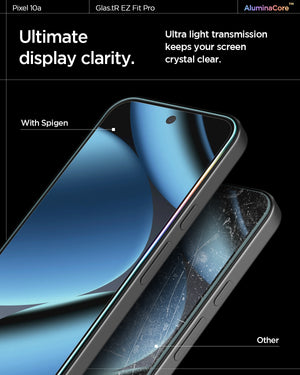 Spigen Pixel 10a Screen Protector GLAS.tR EZ Fit Pro (2P) view 15