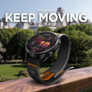 Spigen Garmin 22mm Quick Release Watch Band – Athlex Air — Active Black Orange, fit, construction or use view 20