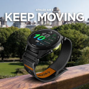 Spigen Garmin 22mm QuickFit Watch Band – Athlex Air — Active Black Orange, fit, construction or use view 7