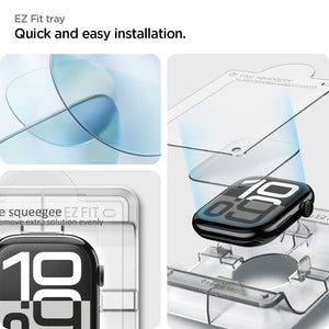 AFL08579 - Apple Watch 10 (46mm) EliteShield EZ Fit in Clear showing the EZ Fit tray. Quick and easy installation